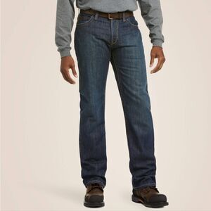 Ariat FR Work Low Rise Shale M4 Boot Bootcut Jeans Size 40 x 32